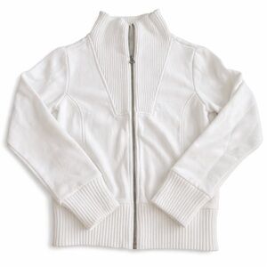 Maurice’s White Zip-Up Mock Neck Jacket | Women’s XS